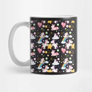 Caticorn Pattern Unicorn Rainbow girl Mug